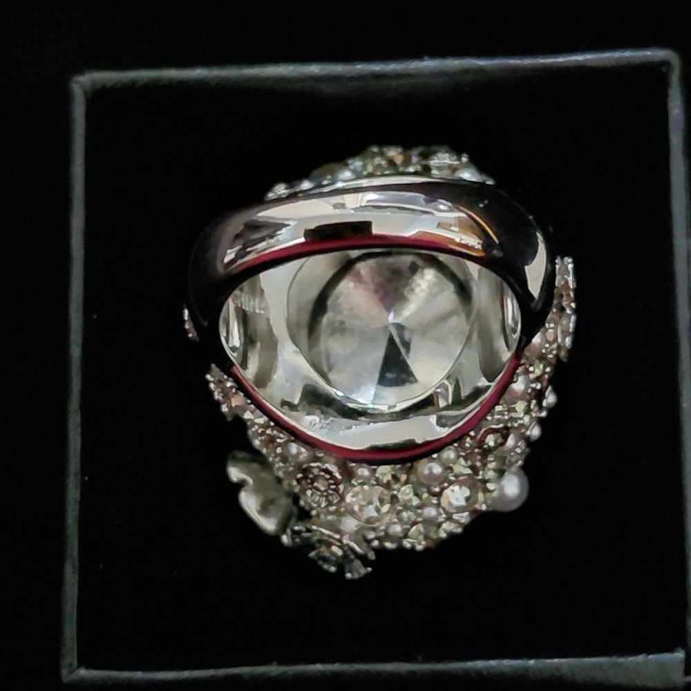 Coach Silver and Black Gemstone Ring - Picture 5 of 8